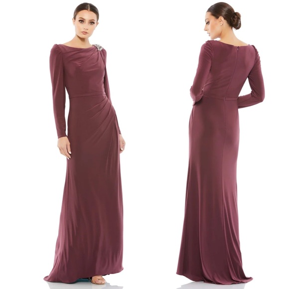 Mac Duggal Dresses & Skirts - IEENA Mac Duggal Mauve Jersey Gown dress Embellished size 16